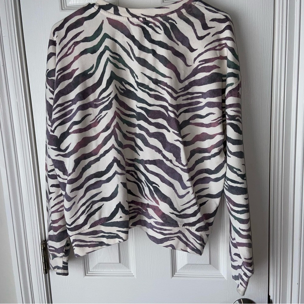 Rails Marlo Ivory Gradient Tiger Stripe Sweatshir… - image 3